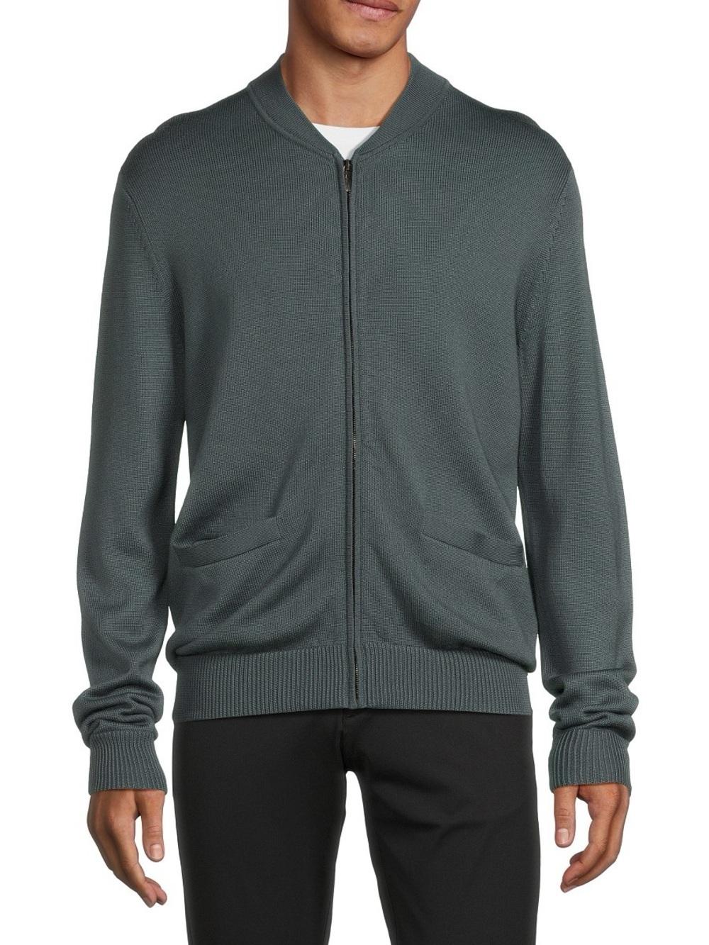 Greyson Men's Sagaponack Wool Zip Sweater size S